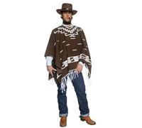 Costume Autentico Da Cowboy Con Poncho Del Far West