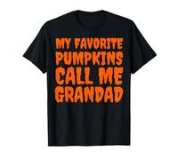 Costume Autunnale per Halloween My Favorite Pumpkins Call Me Grandad Maglietta