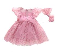 Costume Babbo Natale Bambina - Vestito Estivo per Bambine 2024 Nuovo Vestito per Bambini Super Fairy Bao Peng Vestito Estivo per Ragazze Principessa (Red 3-4 Years)
