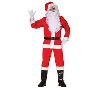 COSTUME BABBO NATALE CARNEVALE VESTITO ADULTO SANTA CLAUS UOMO CHRISTMAS COMPLET