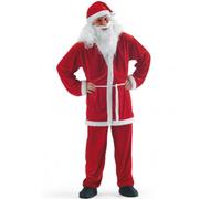 Costume babbo natale in ciniglia tg xl con gancio