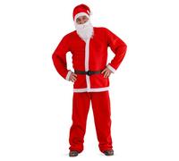 Costume babbo natale in pile taglia unica (l/xl)