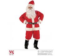 W WIDMANN MILANO Party Fashion - Costume Babbo Natale, casacca, pantaloni, cintura, cappello, copristivali, parrucca, barba con baffi, sopracciglia, Babbo Natale, Natale, carnevale, festa a tema