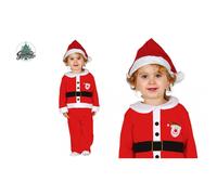 Costume Babbo Natale Neonato 64/88Cm Travestimento Di Natale