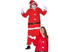 COSTUME BABBO NATALE PAPA NOEL SANTA CLAUS VESTITO ADULTO GUIRCA TUTONE PIGIAMA