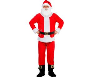 COSTUME BABBO NATALE UOMO TRAVESTIMENTO COMPLETO PER FESTE A TEMA TEATRO - 0876