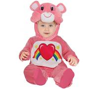 COSTUME BABY ORSO ROSA ORSETTO CUORE ARCOBALENO 12-18 MESI