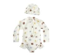 Costume Bagno Bambina - Costume da bagno per bambine per l'estate adorabile costume da bagno a maniche lunghe per bambine dai 3 agli 8 anni perfetto per le giornate in piscina e le vacanze in