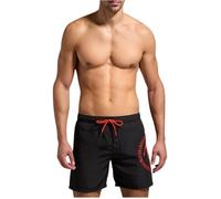 Costume Bagno Uomo BIKKEMBERGS BEACH ESTATE BOXER MARE BOARDSHORT BLACK ORANGE