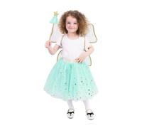 Costume Bambina Fata Verde con Bacchetta e Ali