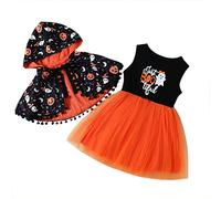 Costume Bambina My First Halloween Vestito Scheletro Neonati Bambine Costumi Pipistrello Zucca Set Princess Pagliaccetto Neonata Halloweens Costume Tutu Strega Party Elegante in Maschera Cosplay