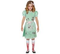 W WIDMANN MILANO Party Fashion -Costume da bambola assassina per bambini, 4 pezzi, vestito,cintura e un paio di calze al ginocchio per bambine