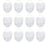 costume barba Babbo Natale, accessori feste, 12 pezzi, 6 pezzi, divertenti
