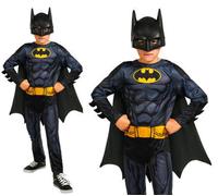Costume Batman Ragazzi Autorizzato Supereroe Dc Fumetto Costume + Maschera