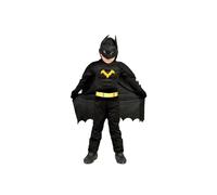 Guirca Costume Batman Supereroe Carnevale Bambino con Vestito Mantello Maschera