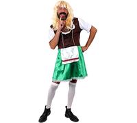 Costume bavarese da uomo, taglia M, vestito bavarese marrone e verde, parrucca bionda e calze bianche, costume sexy da uomo per addio al celibato