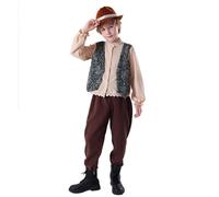 Costume bavarese per bambini Oktoberfest Costume bambino 3 pezzi costume da palco per bambini tradizionale festa della birra abbigliamento y2k ricamare cowboy top Oktoberfest cappello e pantaloni