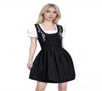 Costume Bavarese per Feste di Carnevale Abito Tradizionale Dirndl per Oktoberfest Birra Festival Costume da Ragazza Della Birra Dell'Oktoberfest Vestito Tirolese Carnevale (A01A-Black, XXXXL)