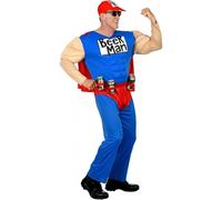 Costume Beer Man Uomo per Feste a Tema Taglia L, Adulto