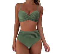 Costume Bikini Fascia Costumi da Bagno Interi Contenitivi Costumi Piscina Sgambati Costumi da Bagno 3 Pezzi Bikini Donna Giallo Costumi da Bagno Vacanze Italiane Costume Donna Intero Perizoma