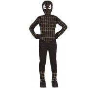 COSTUME BLACK HERO SPIDERMAN NERO MILE MORALES TAGLIA 3-4 ANNI