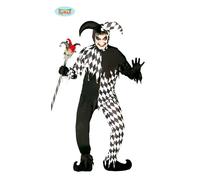 COSTUME BLACK JOKER CARNEVALE TG UNICA VESTITO GUIRCA HALLOWEEN JOKER NERO