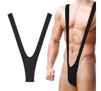 Costume Borat 1 Pezzo Nero In Taglia Unica, Intero In Poliestere Per Uomo, Ideale Per Feste E Travestimenti