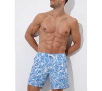 Costume Boxer Trendy Manopesca, azzurro stampa foglie Blu 2/XS