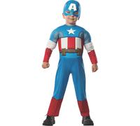 Costume Capitan America Deluxe per Bambini - Taglia Toddler - 1/2 anni