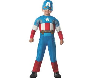 Costume Capitan America Deluxe per Bambini - Taglia Toddler - 1/2 anni