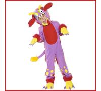 Costume Carnevale Bambina Da Mostro Viola Di Halloween Travestimento Bimba 4-6