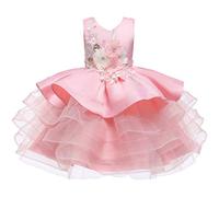 Costume Carnevale Bambina-Toddler Baby Kids Girls Patchwork Fiori Party Dress Abiti da Principessa (7-8 Years)