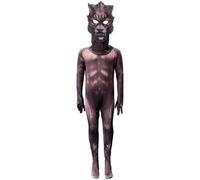 Costume Carnevale Bambini Stretto Lupo Mannaro con Pelliccia Sintetica E Artigli per Spettacioni E Cosplay Set Completo per La Recitazione A Tema Animale E Fantastico(Brown, 9-10 Years)