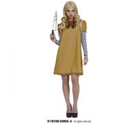 COSTUME CARNEVALE BAMBOLA ASSASSINA VESTITO ADULTA PSYCHO DOLL PAZZA DONNA