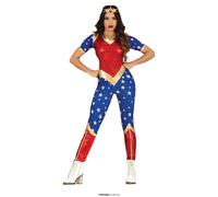 COSTUME CARNEVALE CAPITAN AMERICA DONNA DREAM VESTITO SUPER EROINA ADULTA