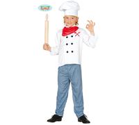 COSTUME CARNEVALE CUOCO VESTITO MASTERCHEF BAMBINO GUIRCA CUCINA PIZZAIOLO