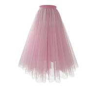 Costume Carnevale Donna Lunga da Donna in Tulle Gonna con Paillettes A Stella con Stampa in Tulle Solid Color Gonna Lunga da Donna Gonna Midi Prom Party per Danza, Corsa, Elastica