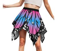 Costume Carnevale Farfalla Donna Ali Farfalla Donna Carnevale XXL Tulle Ali di Fantasia Vestito da Vestito Costume da Strati Gonna Fata dei Boschi Abiti di Coppia Lucido Fiore Vestiti Gruppo Adulti