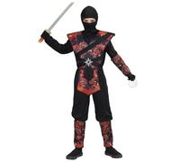COSTUME CARNEVALE NINJA DRAGO IN FIAMME BAMBINO ABITO TRAVESTIMENTO - 0563