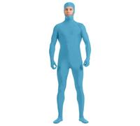 Costume Carnevale Pirata Donna, Costume da ballo elasticizzato unisex a corpo intero con apertura sul viso per spettacoli e cosplay, taglia per adulti (Sky Blue, XXL)