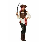 COSTUME CARNEVALE PIRATESSA ADULTA VESTITO GUIRCA PIRATA DEI MARI DONNA 7 MARI