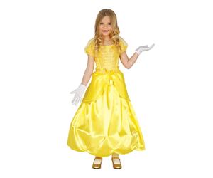 COSTUME CARNEVALE PRINCIPESSA GIALLA VESTITO GUIRCA BAMBINA YELLOW DEL CANTO
