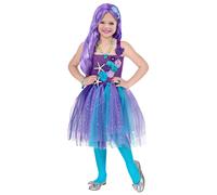 W WIDMANN MILANO Party Fashion Sirena Costumi per Bambini, Azzurro, (110 cm / 3-4 anni), 96549