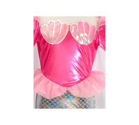 Costume Carnevale Sirenetta con Parrucca Travestimento Colore Cangiante Bambina