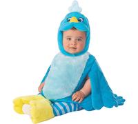 Costume carnevale uccellino azzurro vestito Guirca neonato animale unixex 12-24