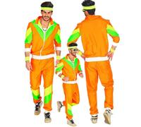 Costume Carnevale Uomo Tuta Anni 80 Arancio Shell Suit PS 35238
