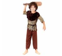 Costume Cavernicolo Troglodita Caverne Bambino【Taglie per Bambini da 3 a 12 anni】[Taglia 7-9 anni] |Costume per bambini Carnevale storico Halloween Feste Costumi Teatro Spettacoli