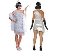 Costume Charleston retrò anni '20, taglie 36-38