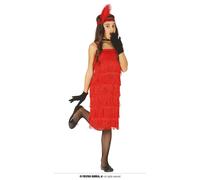 COSTUME CHARLESTON ROSSO BAMBINA TG.5-6 ANNI