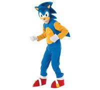 Costume Classic Carnevale Bambino Tuta Sonic VideoGioco Sonic C/ MASCHERA 3/8 AN